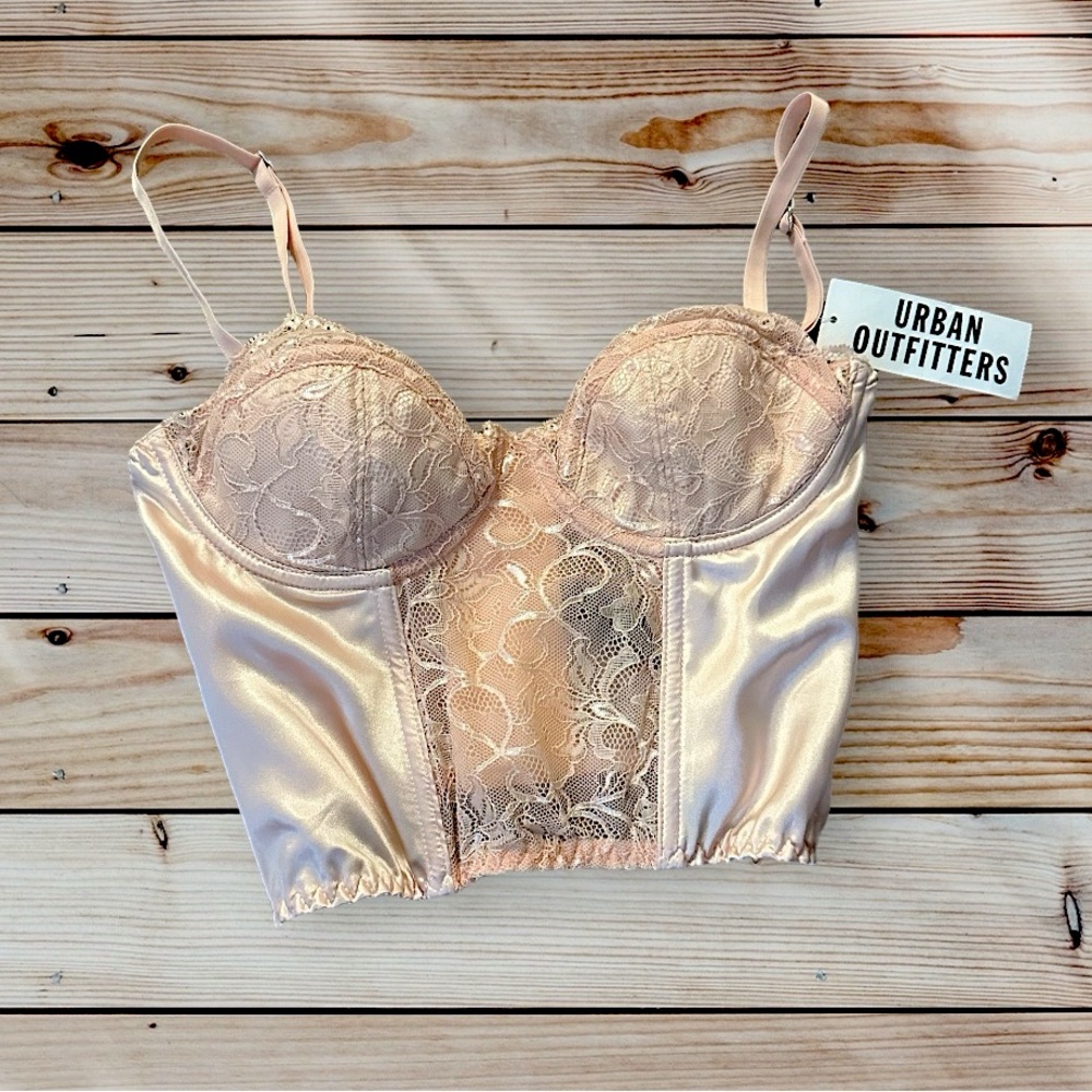 Pink Corset Top Medium Urban Outfitters